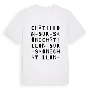 Châtillon-sur-Saône ordlek t-shirt – ekologisk bomull t-shirt från Pinshirt