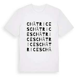Châtrices ordlek t-shirt – ekologisk bomull t-shirt från Pinshirt