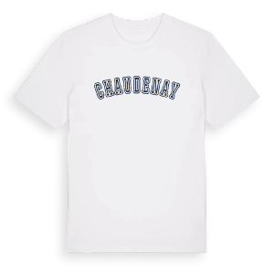 Chaudenay college t-shirt – ekologisk bomull t-shirt från Pinshirt