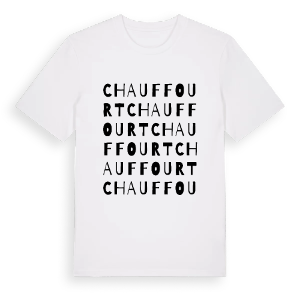 Chauffourt ordlek t-shirt – ekologisk bomull t-shirt från Pinshirt