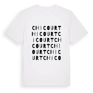 Chicourt ordlek t-shirt – ekologisk bomull t-shirt från Pinshirt
