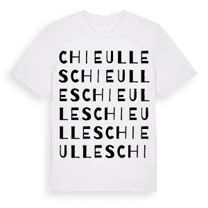 Chieulles ordlek t-shirt – ekologisk bomull t-shirt från Pinshirt