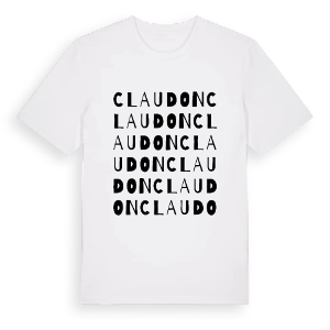 Claudon ordlek t-shirt – ekologisk bomull t-shirt från Pinshirt