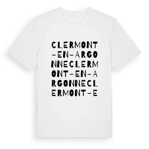 Clermont-en-Argonne ordlek t-shirt – ekologisk bomull t-shirt från Pinshirt