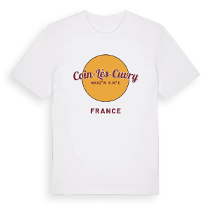 Coin-lès-Cuvry cirkel t-shirt – ekologisk bomull t-shirt från Pinshirt