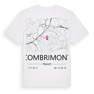 Combrimont karta t-shirt – ekologisk bomull t-shirt från Pinshirt