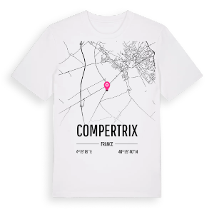 Compertrix karta t-shirt – ekologisk bomull t-shirt från Pinshirt
