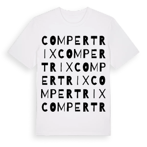 Compertrix ordlek t-shirt – ekologisk bomull t-shirt från Pinshirt