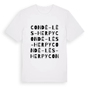 Condé-lès-Herpy ordlek t-shirt – ekologisk bomull t-shirt från Pinshirt