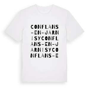 Conflans-en-Jarnisy ordlek t-shirt – ekologisk bomull t-shirt från Pinshirt