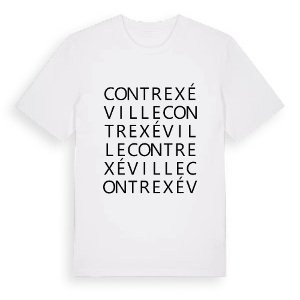 Contrexéville ordlek t-shirt – ekologisk bomull t-shirt från Pinshirt