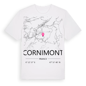 Cornimont karta t-shirt – ekologisk bomull t-shirt från Pinshirt