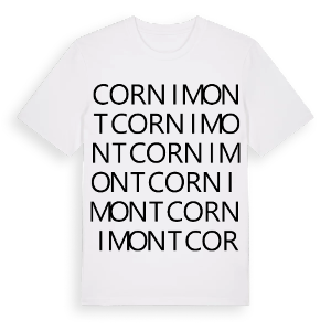 Cornimont ordlek t-shirt – ekologisk bomull t-shirt från Pinshirt