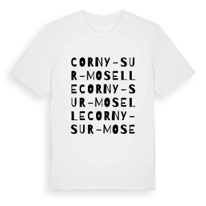 Corny-sur-Moselle ordlek t-shirt – ekologisk bomull t-shirt från Pinshirt