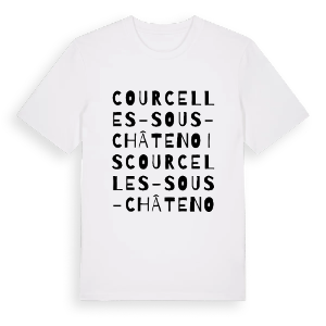 Courcelles-sous-Châtenois ordlek t-shirt – ekologisk bomull t-shirt från Pinshirt