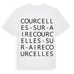 Courcelles-sur-Aire ordlek t-shirt – ekologisk bomull t-shirt från Pinshirt