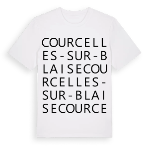 Courcelles-sur-Blaise ordlek t-shirt – ekologisk bomull t-shirt från Pinshirt