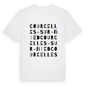 Courcelles-sur-Nied ordlek t-shirt – ekologisk bomull t-shirt från Pinshirt