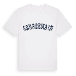 Courcemain college t-shirt – ekologisk bomull t-shirt från Pinshirt
