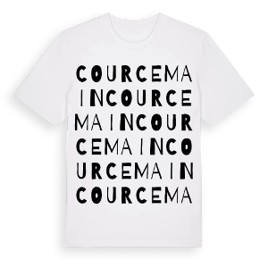 Courcemain ordlek t-shirt – ekologisk bomull t-shirt från Pinshirt