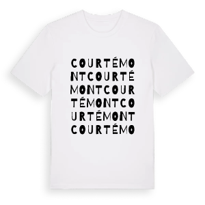 Courtémont ordlek t-shirt – ekologisk bomull t-shirt från Pinshirt