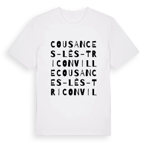 Cousances-lès-Triconville ordlek t-shirt – ekologisk bomull t-shirt från PinShirt