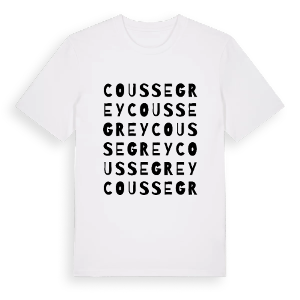 Coussegrey ordlek t-shirt – ekologisk bomull t-shirt från Pinshirt