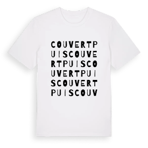 Couvertpuis ordlek t-shirt – ekologisk bomull t-shirt från Pinshirt