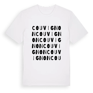 Couvignon ordlek t-shirt – ekologisk bomull t-shirt från Pinshirt