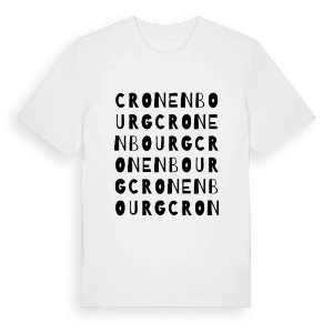 Cronenbourg ordlek t-shirt – ekologisk bomull t-shirt från Pinshirt