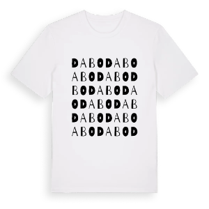 Dabo ordlek t-shirt – ekologisk bomull t-shirt från Pinshirt