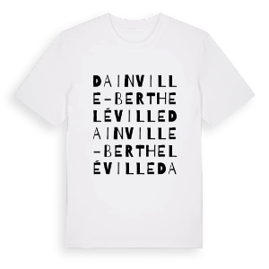 Dainville-Bertheléville ordlek t-shirt – ekologisk bomull t-shirt från Pinshirt