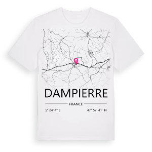 Dampierre karta t-shirt – ekologisk bomull t-shirt från Pinshirt