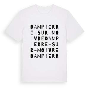 Dampierre-sur-Moivre ordlek t-shirt – ekologisk bomull t-shirt från Pinshirt