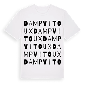 Dampvitoux ordlek t-shirt – ekologisk bomull t-shirt från Pinshirt