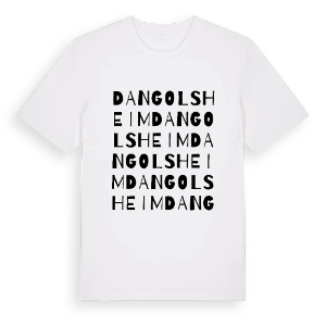 Dangolsheim ordlek t-shirt – ekologisk bomull t-shirt från Pinshirt