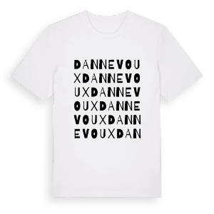Dannevoux ordlek t-shirt – ekologisk bomull t-shirt från Pinshirt