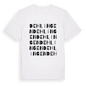 Dehlingen ordlek t-shirt – ekologisk bomull t-shirt från Pinshirt