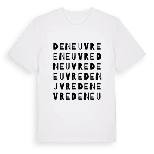 Deneuvre ordlek t-shirt – ekologisk bomull t-shirt från Pinshirt