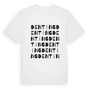 Denting ordlek t-shirt – ekologisk bomull t-shirt från Pinshirt