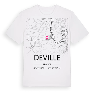 Deville karta t-shirt – ekologisk bomull t-shirt från Pinshirt