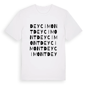 Deycimont ordlek t-shirt – ekologisk bomull t-shirt från Pinshirt