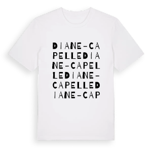 Diane-Capelle ordlek t-shirt – ekologisk bomull t-shirt från Pinshirt