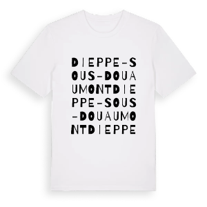 Dieppe-sous-Douaumont ordlek t-shirt – ekologisk bomull t-shirt från Pinshirt