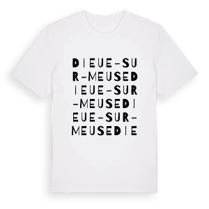 Dieue-sur-Meuse ordlek t-shirt – ekologisk bomull t-shirt från Pinshirt