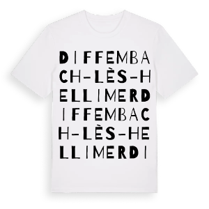Diffembach-lès-Hellimer ordlek t-shirt – ekologisk bomull t-shirt från Pinshirt
