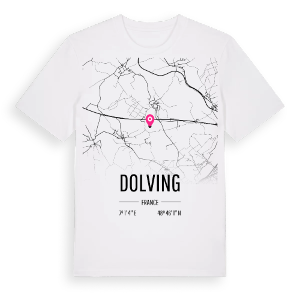 Dolving karta t-shirt – ekologisk bomull t-shirt från Pinshirt