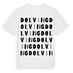 Dolving ordlek t-shirt – ekologisk bomull t-shirt från Pinshirt
