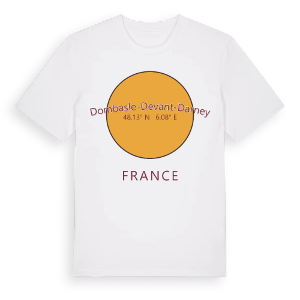 Dombasle-devant-Darney cirkel t-shirt – ekologisk bomull t-shirt från Pinshirt
