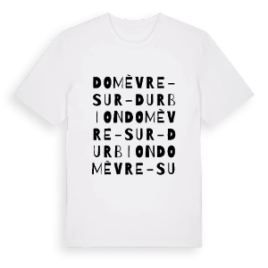 Domèvre-sur-Durbion ordlek t-shirt – ekologisk bomull t-shirt från Pinshirt